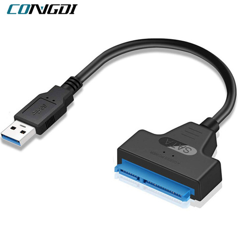 Cable Usb Sata 3 a Usb 3,0, Cables de ordenador, conectores Usb 2,0, Cable adaptador Sata, compatible con disco duro Ssd de 2,5 pulgadas ► Foto 1/6