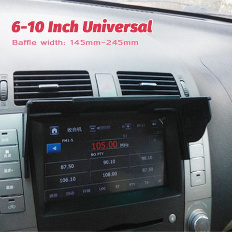 Universal 6-10 pulgadas GPS para coche Navigator visera de sol sombrilla Hood navegación GPS luz de la barrera ancho 145mm-245mm ► Foto 1/6