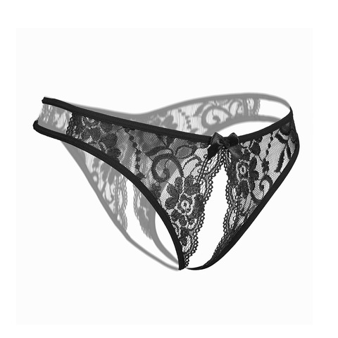 Sitonjwly-bragas transparentes de encaje para mujer, ropa interior Sexy de cintura baja, tangas de entrepierna abierta, lencería ► Foto 1/6