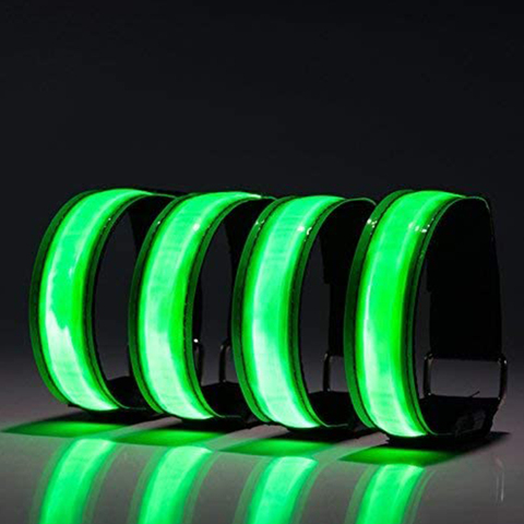 Brazalete para correr de noche luminoso LED con carga USB, pulsera de seguridad reflectante para deportes al aire libre, banda para el brazo luminosa para ciclismo ► Foto 1/6