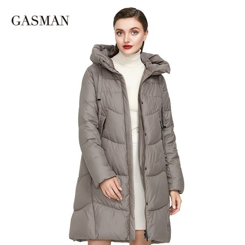 GASMAN-Chaqueta cálida de invierno para mujer, abrigo grueso de manga larga con capucha, impermeable, color caqui, 2022 ► Foto 1/6