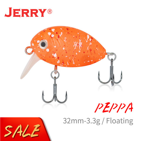 Jerry Peppa-señuelo Wobbler flotante para Pesca en el mar, cebo duro Artificial de 32mm, aparejos de Crankbait ► Foto 1/6