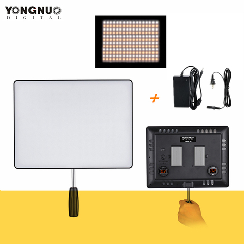 YONGNUO-luz LED para cámara de vídeo YN600 Air YN600, Ultra delgada, 3200K-5500K, luces de fotografía para estudio, adaptador de corriente AC para cámara DSLR ► Foto 1/6