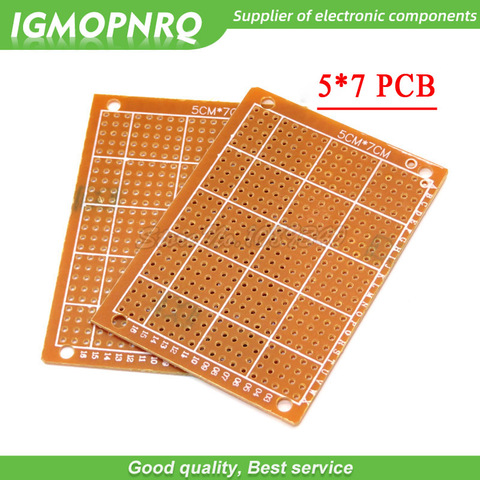 5 piezas 5x7cm 5*7 nuevo prototipo de papel de cobre PCB Universal prueba matriz placa de circuito 5CM * 7CM ► Foto 1/1