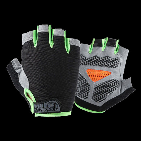 Caminar pescado guantes de la pesca no-Slip transpirable ultrafino Unisex medio dedo guante Camping pesca material para carpas guantes de pesca ► Foto 1/6