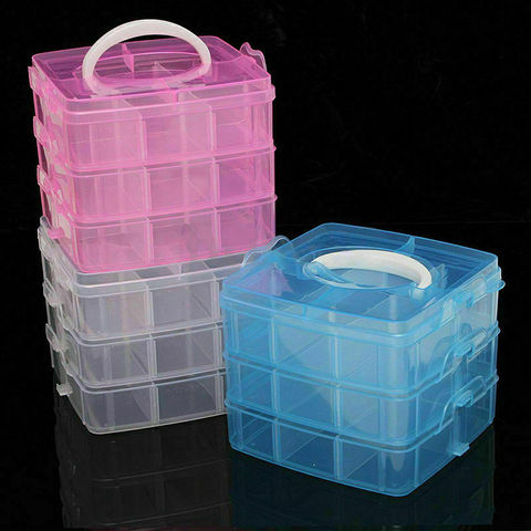 Caja de joyería accesorios cuentas pendientes joyas organizador cajas embalaje ajustable transparente caja de almacenamiento desmontable ► Foto 1/6