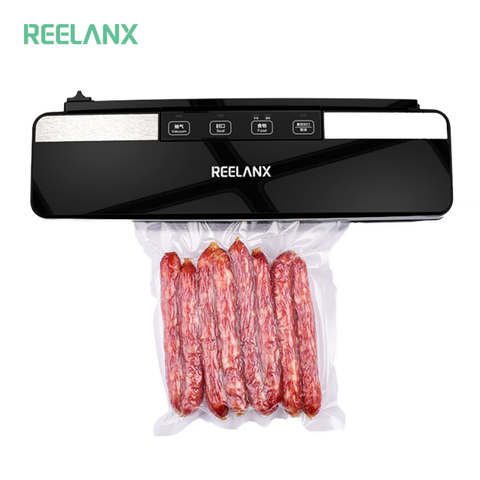REELANX sellador al vacío Lite V2 cortador incorporado 220V máquina de envasado automático de alimentos 10 bolsas gratis mejor envasadora al vacío para Cocina ► Foto 1/6