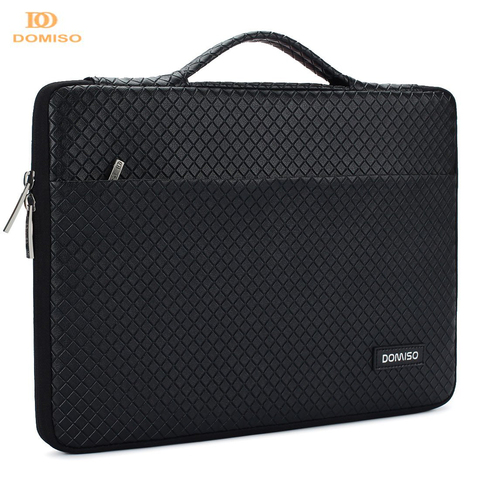 DOMISO-funda para portátil de 15,6 pulgadas, resistente al agua, con mango, plateada, gris, brillante, negra, para Apple, HP, Lenovo, Dell ► Foto 1/6