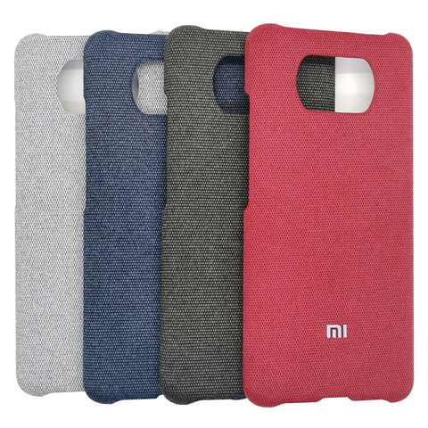 Xiaomi-funda protectora trasera para teléfono móvil inteligente, carcasa trasera con patrón de lona para Xiaomi Poco X3, NFC, para Mi 10Ultra Poco F2 Pro Redmi Note 9 9S K30 10X Pro 5G ► Foto 1/6