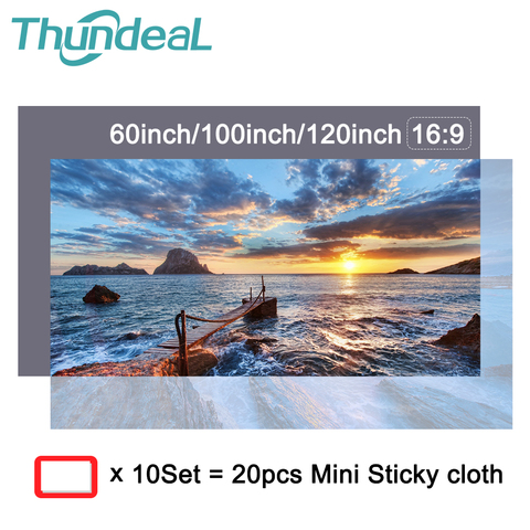 ThundeaL-Pantalla de proyector de tela reflectante de 60, 84 y 100 pulgadas, para XGIMI, Xiaomi, DLP, cortina ► Foto 1/6