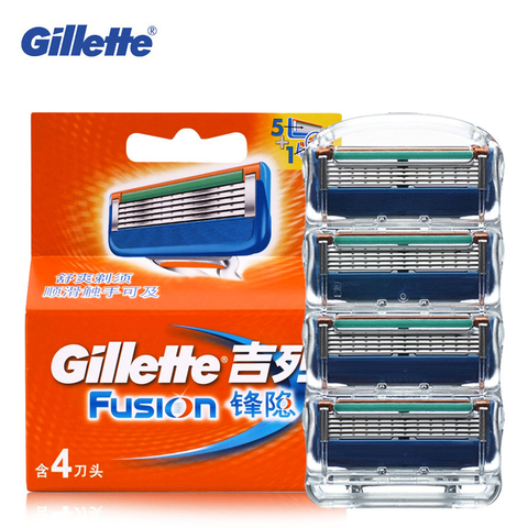 Cuchilla de fusión Gillette para hombre, cabezal de afeitado Manual de 5 capas, repuesto de afeitadora de barba profesional, cuidado facial ► Foto 1/5