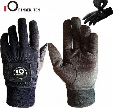 Invierno guantes Golf hombres clima frío clima cálido agarre con a prueba de viento mitones a prueba de agua marcador de bola, S, M, ML, L, XL envío de la gota ► Foto 1/6