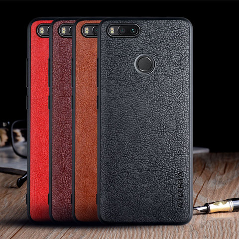 Funda de cuero para Xiaomi Mi A1 5X, funda de lujo Vintage, carcasa rígida para xiaomi mi a1 ► Foto 1/6