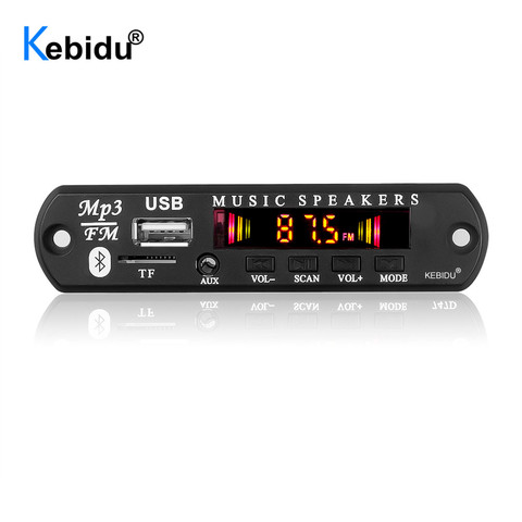 Placa decodificadora de Kit de reproductor MP3 para auto con Bluetooth 5,0, receptor, pantalla a Color, compatible con Radio FM, TF, USB, 3,5 Mm, Audio AUX, para coche, bricolaje, nueva ► Foto 1/6