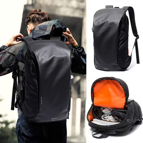 IKE MARTI-mochila impermeable para ordenador portátil de 15,6 pulgadas para hombre, morral escolar, antirrobo, color negro ► Foto 1/6