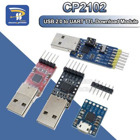 Módulo UART de 5 pines CP2102 USB 2,0 a TTL 485 232, convertidor de serie de 6 pines, STC, sustituir el módulo adaptador FT232, 3,3 V/5V de potencia para Arduino ► Foto 1/6