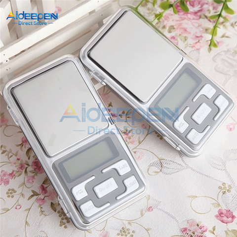 Mini portátil LCD balanza electrónica Digital/100/200/300/500g 0,01/0,1g de alta precisión de la escala de bolsillo cocina para joyería de peso ► Foto 1/3