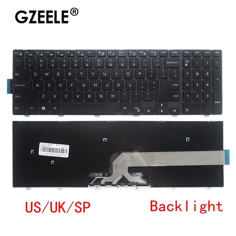 US/UK/SP teclado para Dell Inspiron 3000 15 5000, 3541, 3542, 3543, 5542, 3550, 5545, 5547, 3551, 3552, 3559, 3565, 3567, 3551, 3558, 5566, 5748 ► Foto 1/6