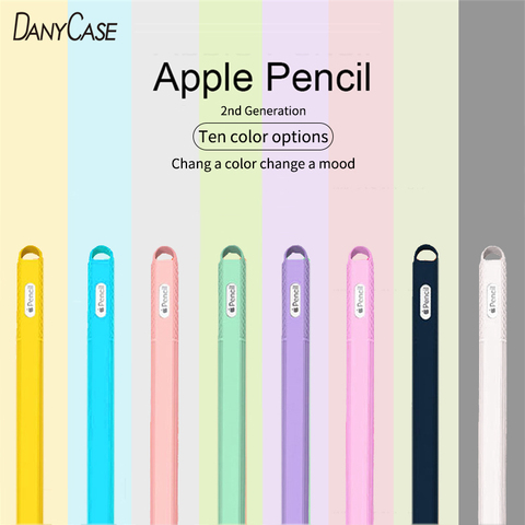 IPad manzanas lápiz 2 Gen de silicona suave caso lápiz de la Caja cuero iPad Lápiz de pantalla táctil iPad caso Accesorios ► Foto 1/6