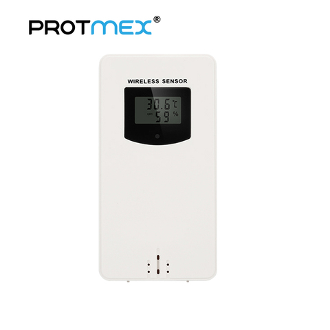 Protmex-Sensor inalámbrico para exteriores PT3378 PT3374 PT3389 PT3388 PT3365 PT3379C PT3382, estación meteorológica (blanco) ► Foto 1/4