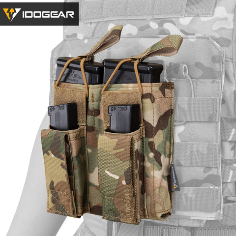 IDOGEAR-Bolsa de revista táctica Mag, doble parte superior abierta 5,56 y pistola MOLLE Airsoft Mag Pouch 3546 ► Foto 1/6