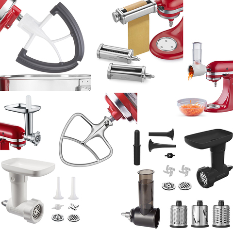 KitchenAid-juego de 8 piezas para horno de pasta, accesorios para picadora de carne, accesorios para licuadoras para KitchenAid amasadoras con base para mezcla de Chocolate ► Foto 1/1