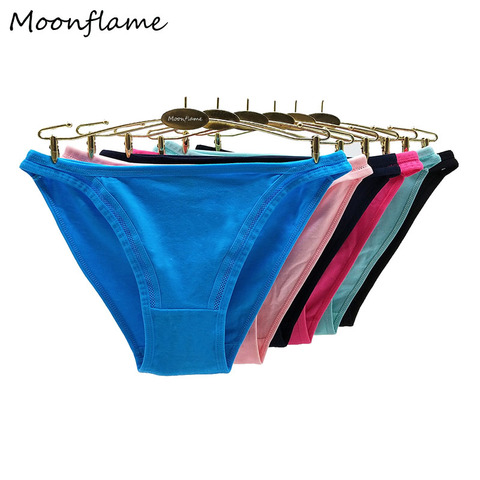 Moonflame 5 unids/lote 2022 gran oferta señoras bragas de algodón de la ropa interior de las mujeres escritos para mujeres 89452 ► Foto 1/6