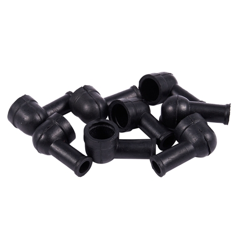 8 Uds. De cubiertas aislantes de terminales de batería de PVC en forma de pipa de fumar, color negro, 15mm x 8mm, botas ► Foto 1/6