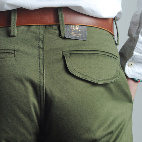 Pantalones de algodón para hombre, pantalón de Oficial Tornado Rojo de 9oz, sarga Selvedge, Slim Fit ► Foto 1/6