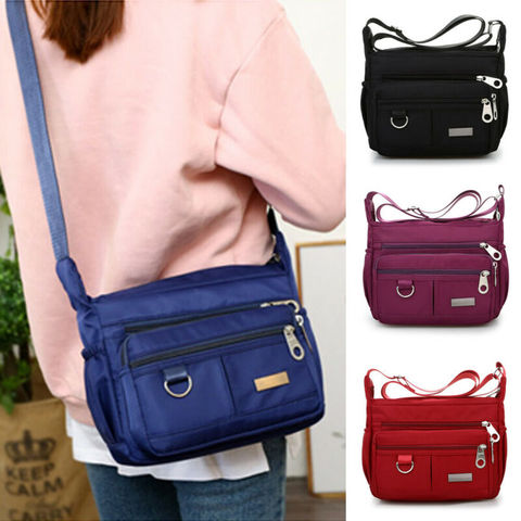 NoEnName-Bolso de mano de nailon para mujer, bandolera cruzada, bolso de hombro impermeable ► Foto 1/6