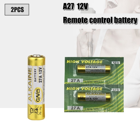 2 uds 27A baterías de 12V G27A MN27 MS27 GP27A A27 L828 V27GA carbono batería desechable para el timbre de alarma de control remoto ► Foto 1/6