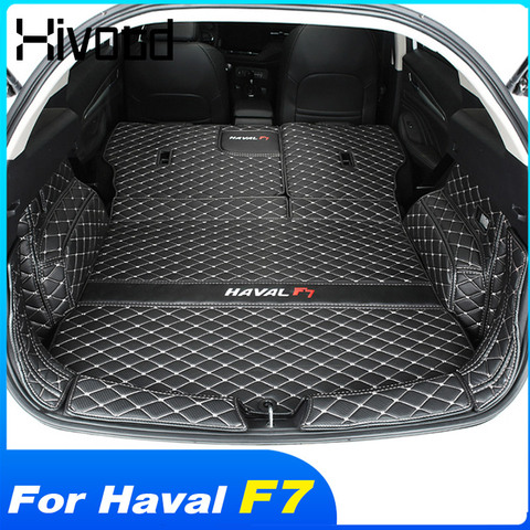 Hivotd-alfombrilla de protección para el maletero, accesorios para el coche, cubierta Interior, pieza de estilismo automático, para Haval F7 F7X 2022 ► Foto 1/6