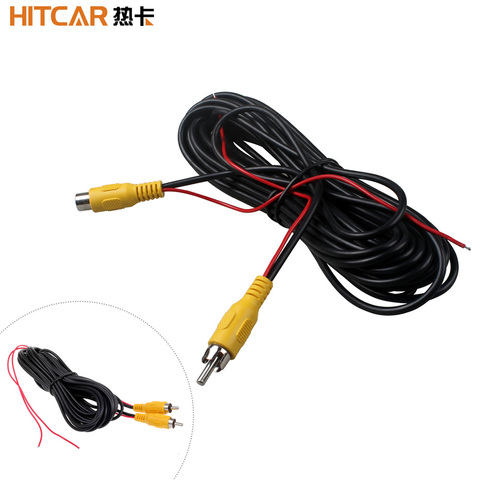 Cable de extensión para cámara de aparcamiento de coche y camión, accesorio RCA macho a hembra, vista trasera de marcha atrás, 6 / 10 metros, con Cable de gatillo ► Foto 1/5