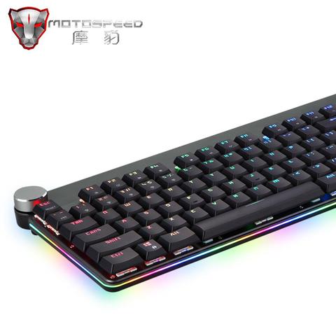 Motospeed-Teclado mecánico para videojuegos GK81, teclado USB inalámbrico de doble modo, retroiluminación RGB, láser, ruso/español para jugadores de ordenador ► Foto 1/6