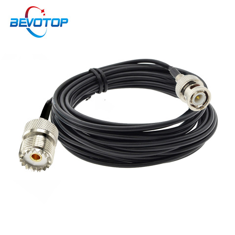 RG174 BNC Cable de macho a hembra UHF Jack-239 SO239 conector RF Pigtail Coaxial extensión de cables de alambre de Cable 1M 2M 5M 10M ► Foto 1/2