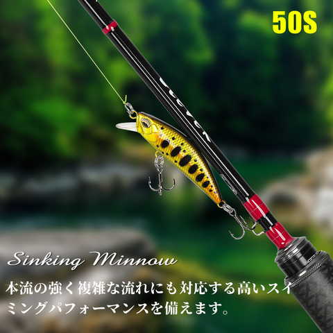 TSURINOYA-Señuelo de pesca DW63 de 50mm 5g, cebo duro artificial para peces pequeños, se hunden en el agua, pequeño, Crankbait, estilo lápiz ► Foto 1/6