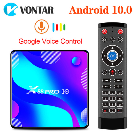 2022 caja de TV Android 10 VONTAR X88 PRO 4GB 32GB 64GB Rockchip RK3318 4K 1080 tienda de Google X88Pro Android 10,0 Youtube Set Top Box ► Foto 1/5