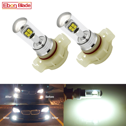 2 uds coche lámpara de niebla LED PSX24W H16 5202 bombilla XBD Chips 40W 6000K blanco Auto conducción diurna corriendo DRL luz fuente de 12V 24V DC ► Foto 1/6