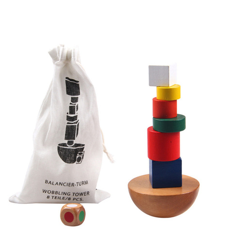 Juego de mesa de construcción de equilibrio para niños, gran calidad, colorido, de madera, familia/fiesta, el mejor regalo para niños, divertido juego de rompecabezas con bolsa ► Foto 1/6