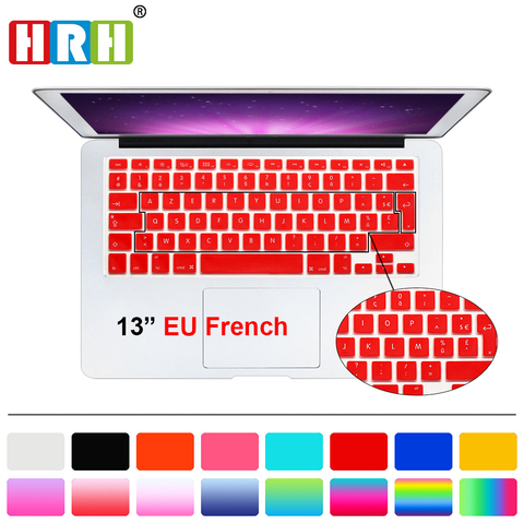 HRH-funda de teclado de silicona suave para Mac Book Air Pro 13, 15 y 17 pulgadas, versión de la UE ► Foto 1/6