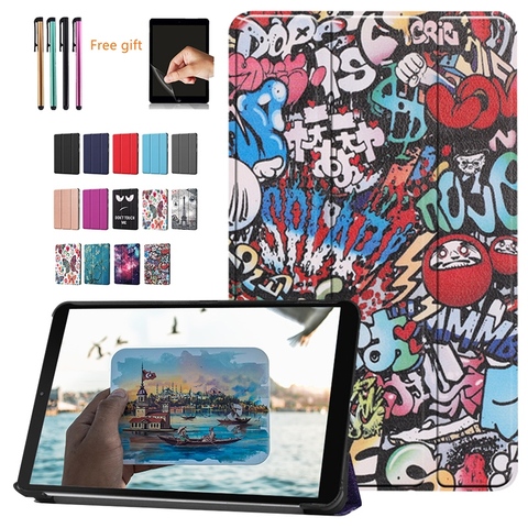 Para Amazon fuego nuevo HD10 2022 Tablet cubierta Funda para Fire HD 10 2017 Slim magnético plegable Shell + película Stylus Pen ► Foto 1/6