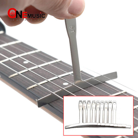 9 Uds. De accesorios para encordar curvatura de diapasón, cuerda para bajo calibre de guitarra, medida de reparación, Forma en T, Luthier Builder, instrumentos de acero inoxidable ► Foto 1/6