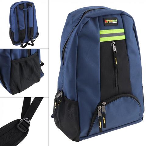 Mochila multifuncional de tela Oxford impermeable, bolsa de herramientas de doble hombro con 12 bolsillos y tira de seguridad para herramientas de mantenimiento ► Foto 1/6