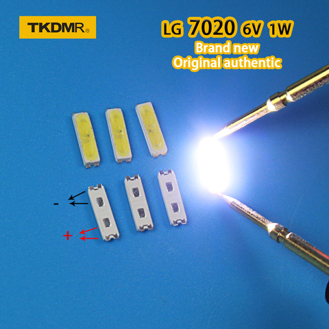 TKDMR-Tira de luces LED de retroiluminación para TV LCD de 32 a 55 pulgadas, lámpara SMD de 7020, 6V, diodo emisor de luz blanca fría, 50 unid/lote ► Foto 1/6