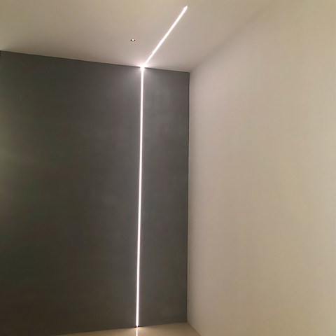 SCON-luces de barra lineal empotradas, 0,5 M, decorativa, 24V, 1cm, perfil de aluminio, tira de luces LED integrada, accesorio de luz conectado, avaialble ► Foto 1/6