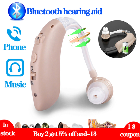 Altavoz de voz para sordos con Bluetooth para audífonos, microamplificador sigiloso para ancianos y sordos, llamada de juego de TV ► Foto 1/6