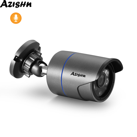 AZISHN-cámara IP de 3MP H.265, grabación de Audio ONVIF para exteriores, impermeable, IP66, CCTV, visión nocturna, cámara de red de vigilancia para el hogar ► Foto 1/6