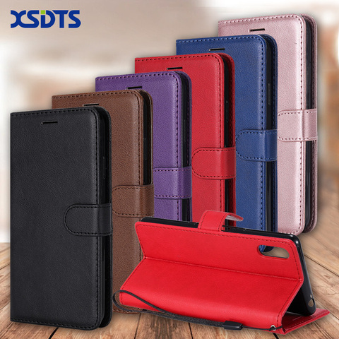 XSDTS-funda tipo billetera para Sony Xperia L1, L2, L3, G3311, G3312, G3313, E6, Dual, de lujo, de cuero PU, bolsillo para tarjetas, funda de teléfono ► Foto 1/6