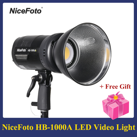 NiceFoto HB-1000A luz LED para vídeo 100W Luz de relleno 3200K-6500K Bi-color con Bowens montaje para fotografía de estudio de grabación de vídeo ► Foto 1/6