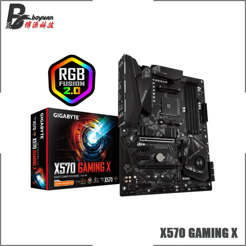 Gigabyte GA X570 GAMING X ATX AMD X570/M.2/DDR4/doble canales/SSD/128G/USB3.2/STAT3.0/Nuevo/puede apoyar R9 3900x cpu/hembra AM4 ► Foto 1/1